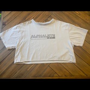 Light Gray Alphalete Cropped Tshirt